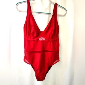 Curvy Kate Red Bathing Suit 34 G/ large